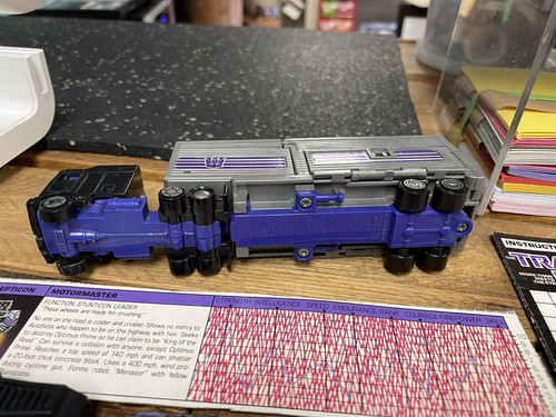 VINTAGE 1986 G1 TRANSFORMERS COMBINERS STUNTICONS MENASOR COMPLETE W/ STAT CARDS - Picture 13 of 20