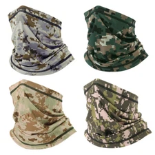 Camo Neck Gaiter Breathable Face Masks Bandana Cover Scarf for Men & Women US