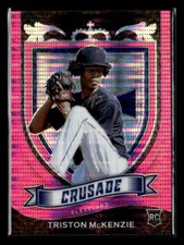 2021 Panini Chronicles #2 Triston McKenzie Crusade Pink Pulsar card