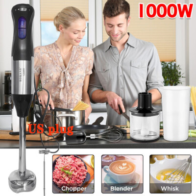 1000W Immersion Blender Hand Blender Electric 4-in-1 Immersion Blender Handheld