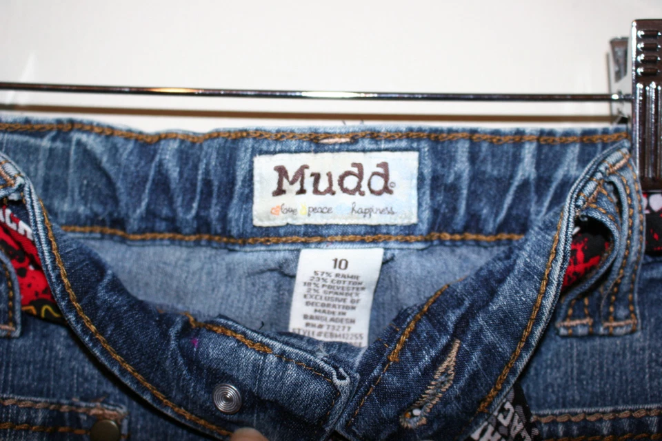 Girls Chicago Blackhawks Hockey on Mudd Blue Jean Denim Modified Skirt SIze 10 - Image 2 of 3