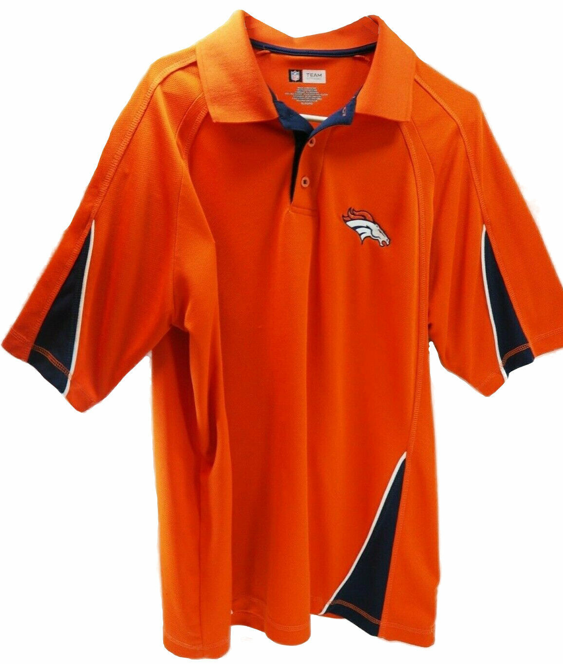 NFL Team Apparel Denver Broncos Polo Orange Mediu… - image 1