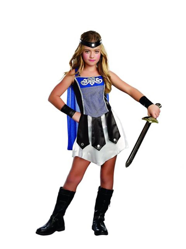 GLADIATOR GIRL ROMAN WARRIOR CHILD HALLOWEEN COSTUME GIRL S SIZE