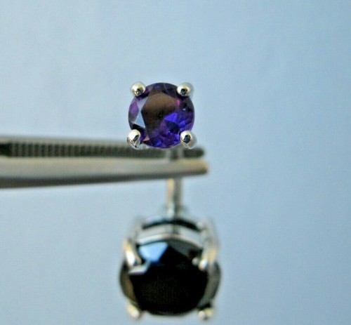 2.75ctw REAL BLACK DIAMOND BELLY RING & AMETHYST w/DIA TESTER,CERTIFICATE,DOUBLE - Picture 5 of 11