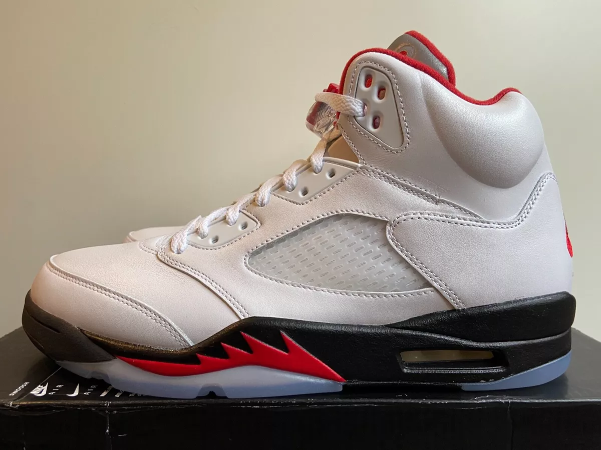 NIKE AIR JORDAN 5 RETRO FIRE RED SILVER TONQUE price €415.00