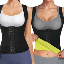 Women Waist Trainer Sauna Vest Body Shaper Slimming Sweat Tank Top Weight Loss