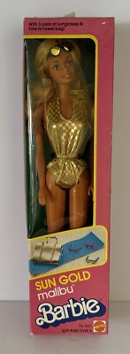 #ad Barbie Sun Gold Malibu Doll Mattel #1067 Brand New 1983 High Fashion Collectible $84.73