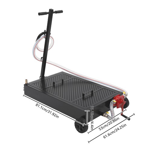 17 Gallon Oil Drain Pan Oil Drain Tank Rectangle Oil Change Pan Container 64L - Picture 3 of 24