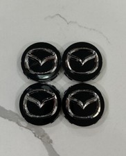 4 X Mazda 56mm Black Wheel Center Caps Mazda 356 Rx 8 Miata Cx-3579 4 X Mazda 56mm Black Wheel Center Caps Mazda 356 Rx 8 Miata Cx-3579