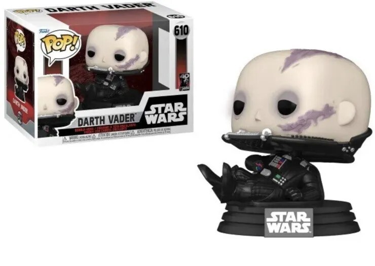 Funko Pop Bobble Head Star Wars 40th Anniversary Darth Vader Unmasked