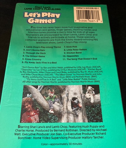 Shari Lewis' Lamb Chop's Play Along - Let's Play Games (VHS, 1994) - RARE OOP - Picture 3 of 4
