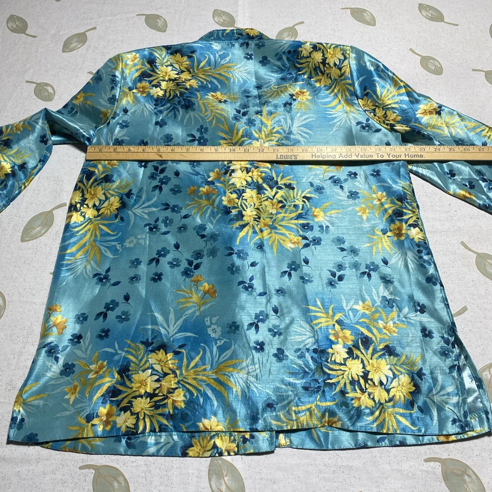 Traje Pantalón Maggie Sweet Floral Azul Talla Pequeña Grande  Foto 4 de 4