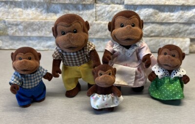 Sylvanian Families Waldfamilien Baerenwald Affenfamilie Baby Simba RAR