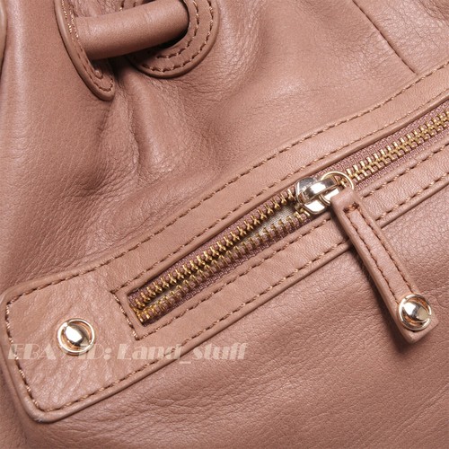 Oroton Slouch Large Baux-Gather Tote Mink Leather Bucket bag Purse NWT AUD$798 - Bild 4 von 13