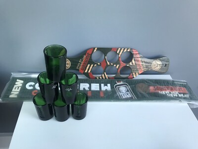 6 x Jägermeister Schnapsgläser, Läufer & Schlüsselband Kneipe Hausbar Jager Brandneu