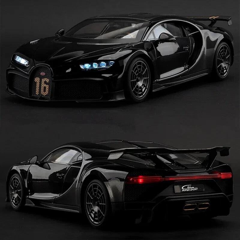 1:18 Bugatti Chiron PUR SPORT Alloy Sports Model Diecast Metal Racing Car. - Image 3 of 4