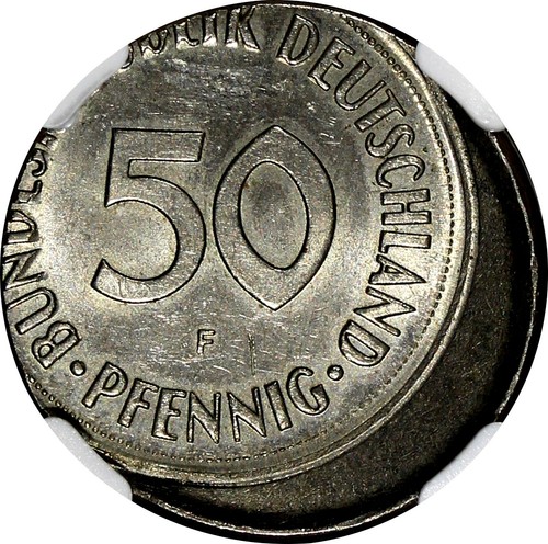 Germany - Federal 1969-F 50 Pfennig NGC MINT ERROR MS63 SCARCE KM#109.1 (198) - Picture 4 of 4