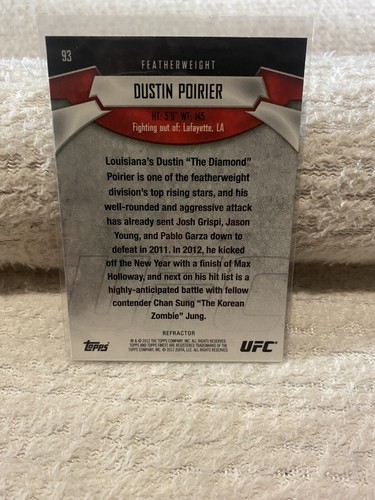 Dustin Poirier UFC Finest Refractor 2012 - Picture 2 of 2
