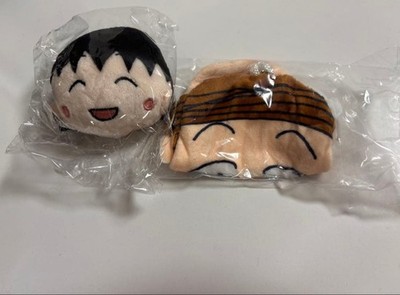 Chibi Maruko-chan Plush Pouch & Plush Ball Chain - Maruko & Hanawa