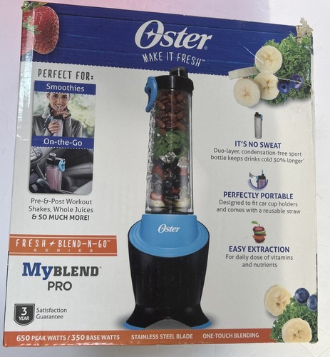 Oster My Blend One Touch mit Reise Sportflasche BLSTPB2-GTL NEU