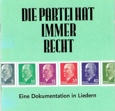 (CD) Die Partei Hat Immer Recht (Eine Dokumentation In Liedern)