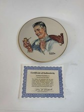 Norman Rockwell 1975 Home From The Fields Collectible Plate & CERTIFICATE,