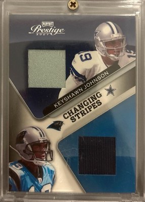 2007 Playoff Prestige #CS-9 Keyshawn Johnson Changing Stripes Materials #/250