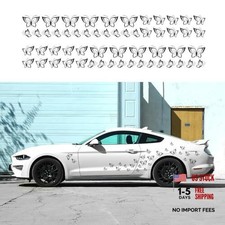  56PCS Butterfly Graphic Car Sticker Waterproof Decoration Car Side Door Black