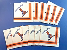 University of ILLINOIS-Vintage Fighting Chief Illini Cocktail 12 Napkins 5" x 5"