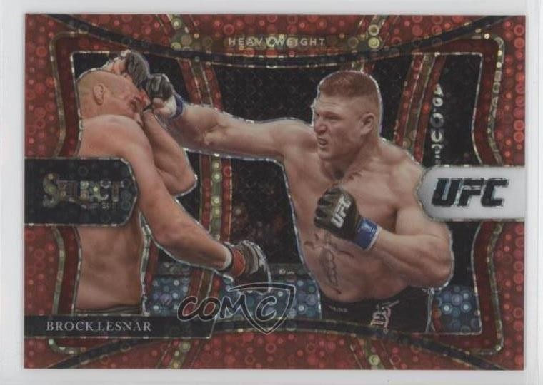 2021 Panini Select UFC Premier Level Red Disco Prizm /199 Brock Lesnar #175 1m8