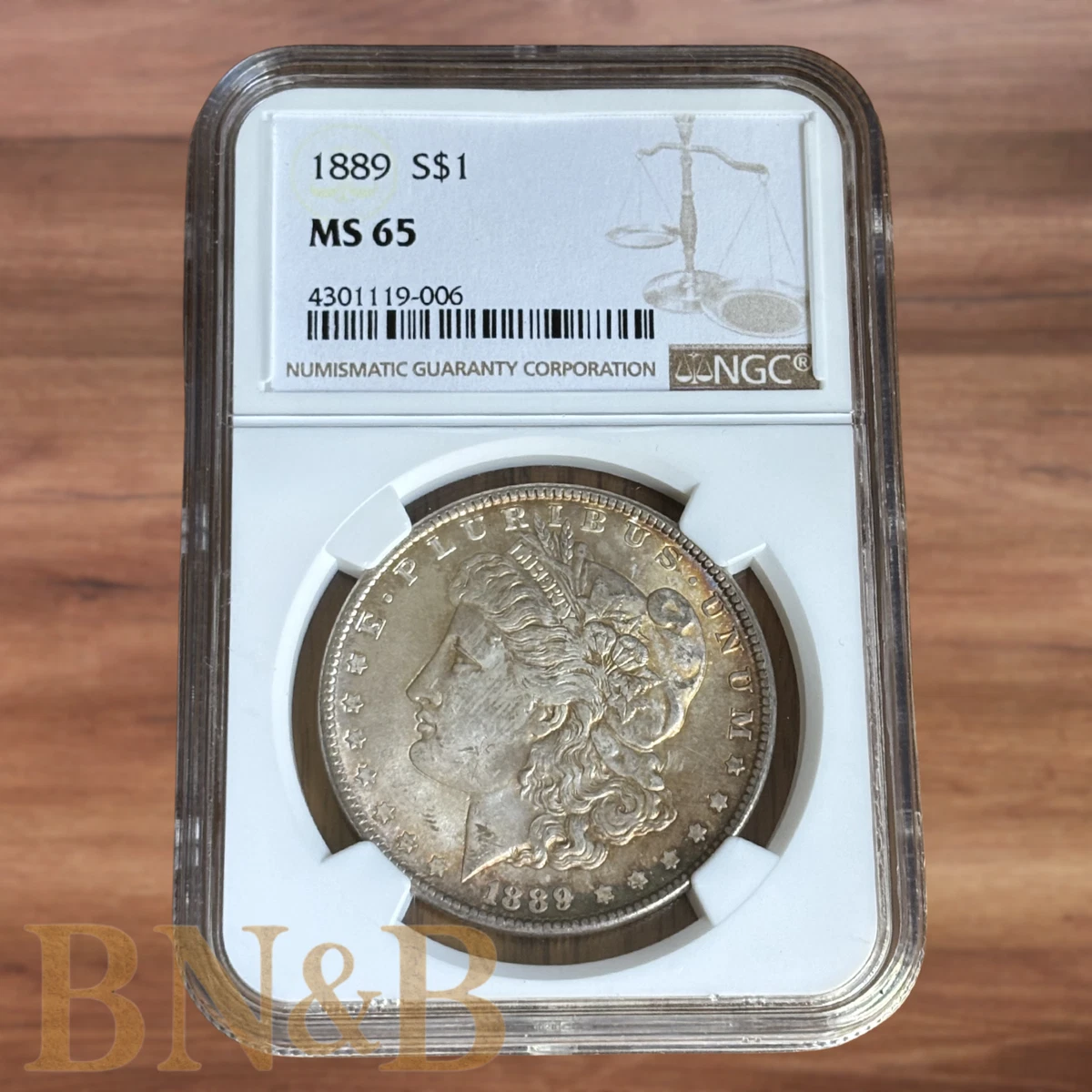 Uncirculated Silver Grade MS 65 Morgan Dollars (1878-1921) for