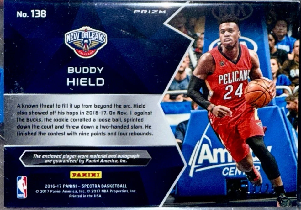 Panini Spectra 2016-17 - RPA - Buddy Hield #138 verde neón/25 (AU, MEM, RC) Foto 2 de 2