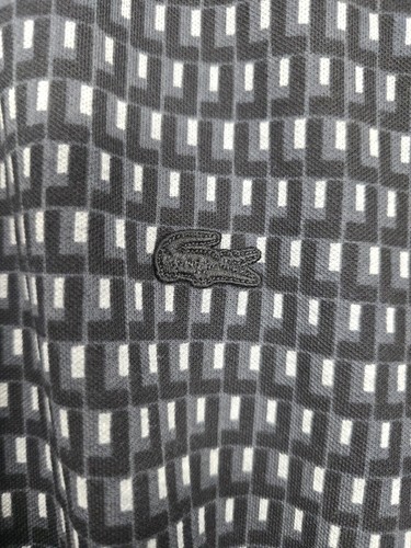Camiseta Polo Lacoste FR 8 Negra Estampada Calce Ajustado Negra Cocodrilo - Imagen 3 de 13