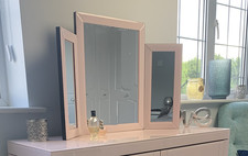 Mirrored Furniture Glass Pink or Grey Dressing Table Mirror or chair stool