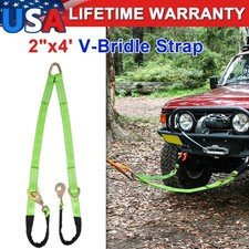 2x4 V-bridle Strap Wsnap Hooks Wcordura Sleeve Axle Straps Car Hauler Usa