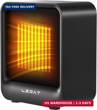 Lerat Space Heater, Portable Mini Heater for Indoor Use, 500W Fast Heating Small