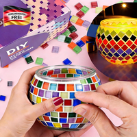 Mosaik-Kerzenhalter Bastelset FüR Kinder Und Erwachsene Kreatives Diy Dekor Gesc