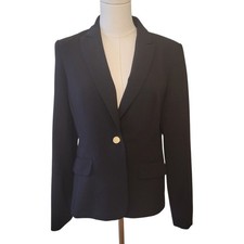 Calvin Klein Black One Button Blazer Jacket Size 6