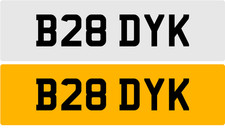 B28 DYK BRODIE BRODY BROHDY BRIDE BRD BRAD BRADLEY OLD B REG PREFIX NUMBER PLATE