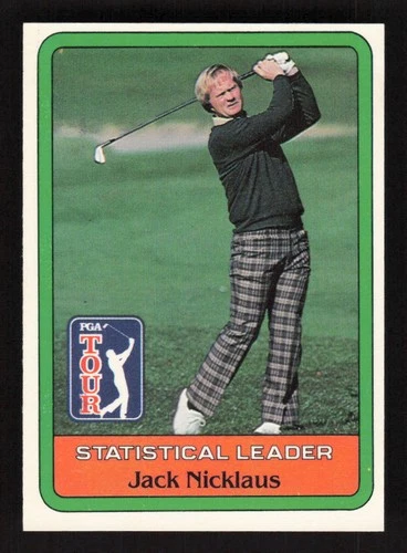 1981 Donruss PGA Golf Jack Nicklaus Statistical Leaders RC Rookie Card EX-MT