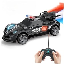 Remote Control Police Car - RC Car Toys with Smoke Effects  LED Lights - Fast