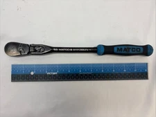 Matco Tools USA BFR128BLF 3/8”Dr BLUE Snap Lock Flex Head Black Chrome Ratchet