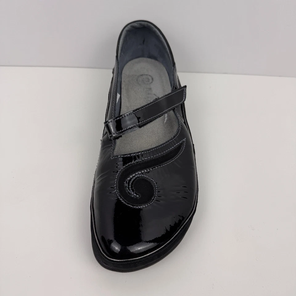 Naot Negro Charol Gamuza Mary Jane Matai Remolino Pisos Talla 37 EE. UU. 6 Foto 4 de 4