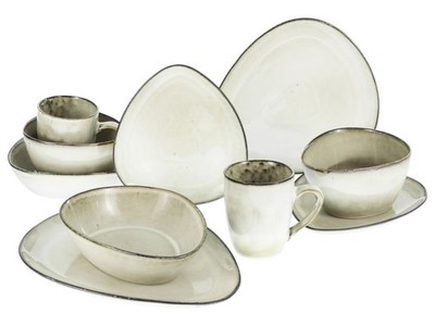 CreaTable Cloudy Sand Kombiservice 10-tlg Steinzeug