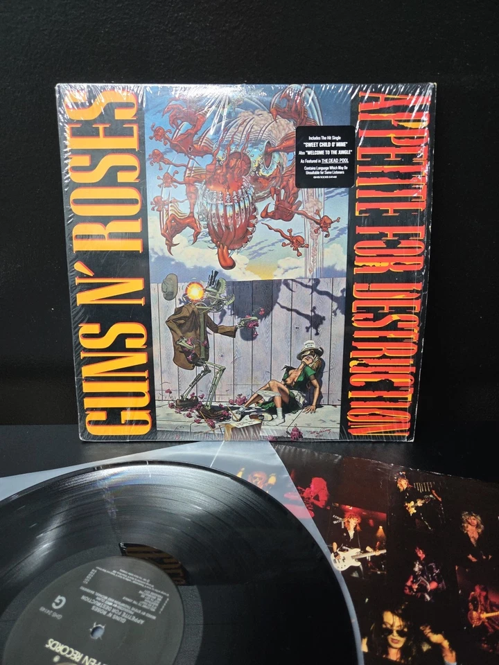 Guns N Roses Appetite For Destruction Lp Vinyl 1st "UNCENSORED" Press Tattoo EX Foto 2 de 4
