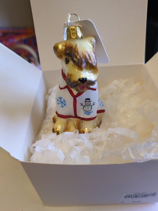 Joy to The World Soft Coated Wheaten Terrier In Pajamas Christmas Ornament. New
