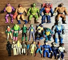 Lot Of 22 80’s Vintage Toy Figure He-Man Star Wars Dc Ninja Turtles Spiderman
