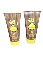 2 Sun Bum Original Sunscreen Lotion, Broad Spectrum SPF 30, 6 oz Exp 2025/06
