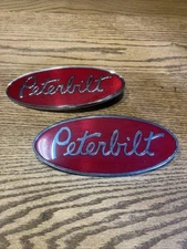 Peterbilt Hood Emblem 2 Used 8” One Is Missing A Post