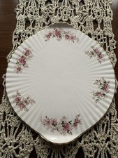 Royal Albert Lavender Rose Large 12”Flat Eared Bone China Cake plate